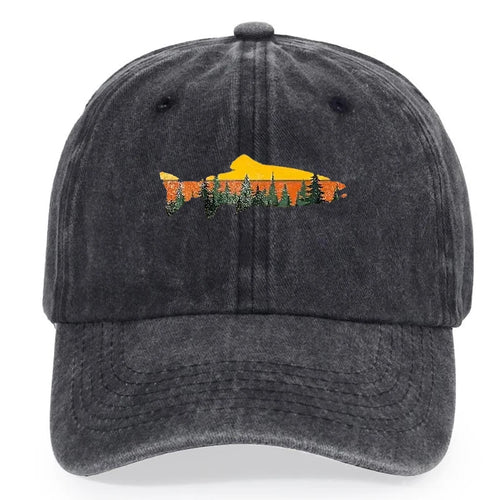 Vintage Fish Pattern Baseball Cap