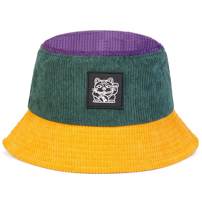Unisex Cat Embroidery Personality Bucket Hats