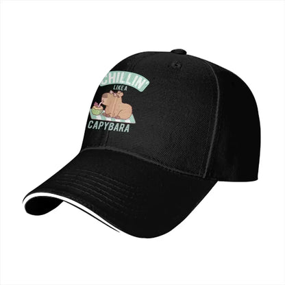 Chillin Like a Capybara Baseball Cap