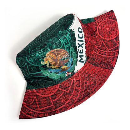 Mexican Flag Emblem Printed Bucket Hat