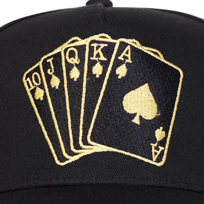 Unisex Poker Embroidery Baseball Caps