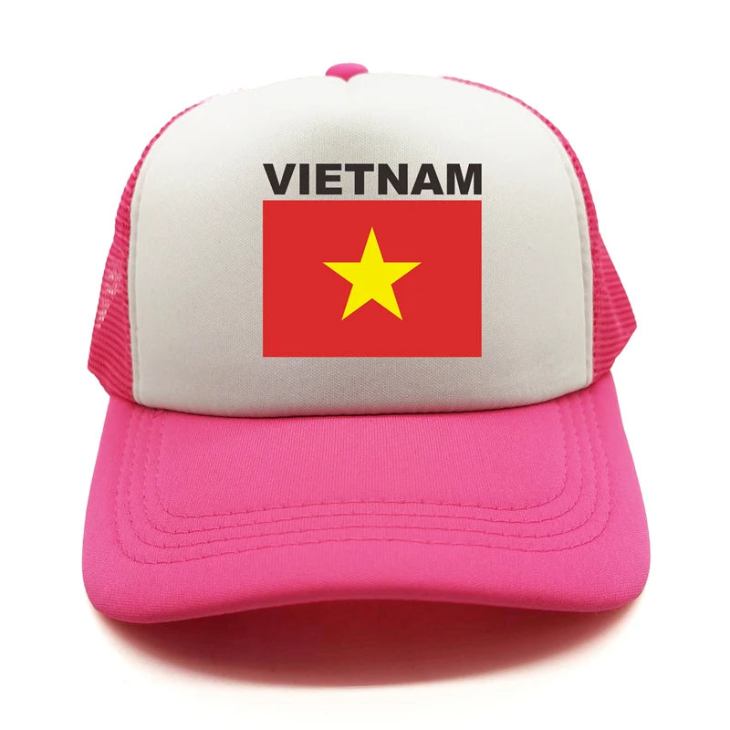 Vietnam Trucker Cap Summer Men Cool Country Flag Hat Baseball Cap