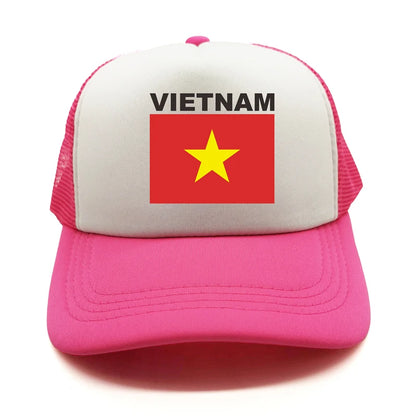 Vietnam Trucker Cap Summer Men Cool Country Flag Hat Baseball Cap