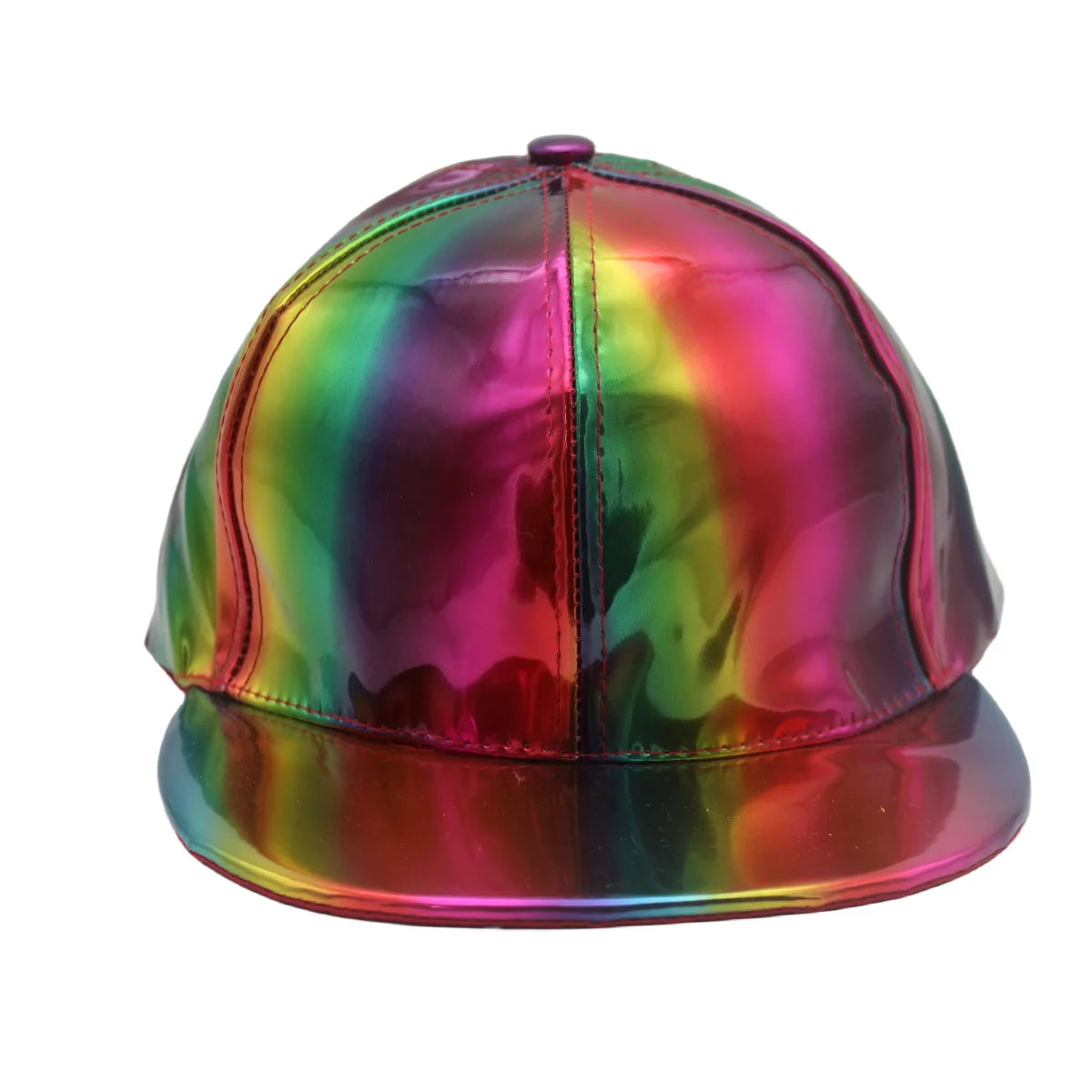 Fashion PU Rainbow Color Changing Hiphop Baseball Cap Snapback Hat