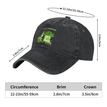 Summer Funny Alien Brainrot Cat Dank Meme Baseball Cap