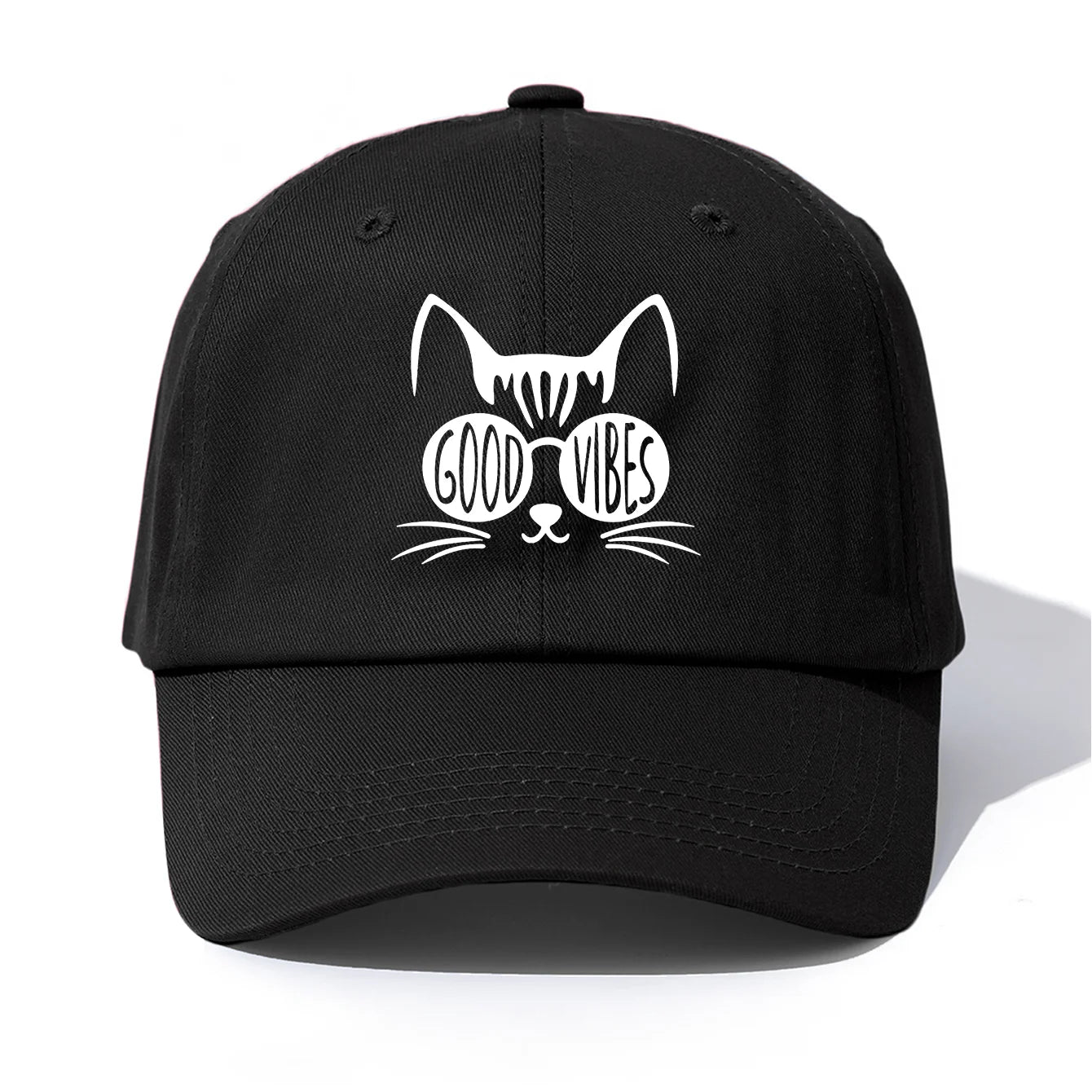 GOOD VIBES Print  Baseball Cap For Adults