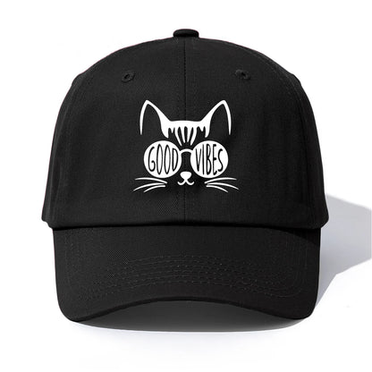 GOOD VIBES Print  Baseball Cap For Adults