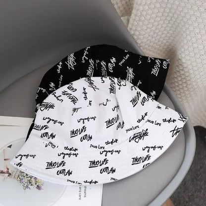 Unisex Style Trendy Versatile Double-Sided Printed Fisherman Hat
