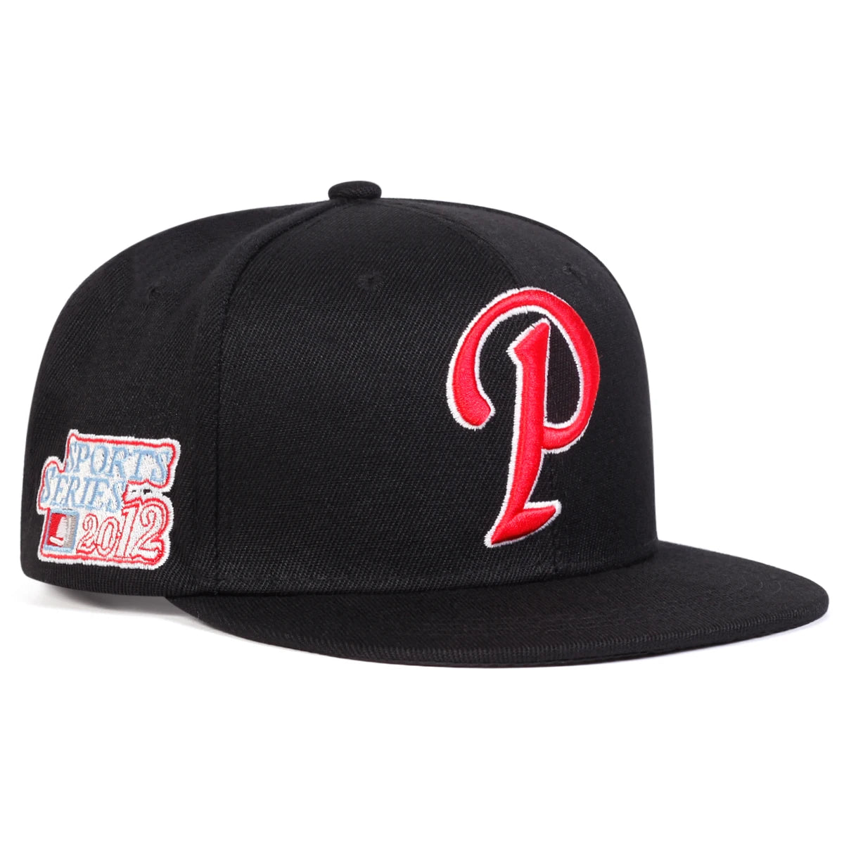 Unisex P Letter Embroidery Hip-hop Hats Snapback Caps