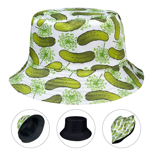 Creative Cucumber Pattern Printed Bucket Hat