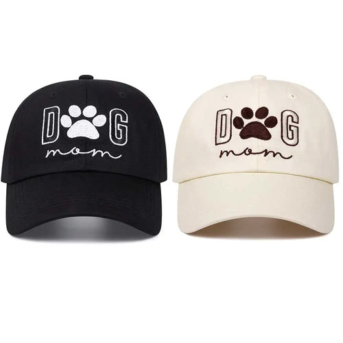 Dog Mom Retro Washed Letter Embroidered Baseball Cap