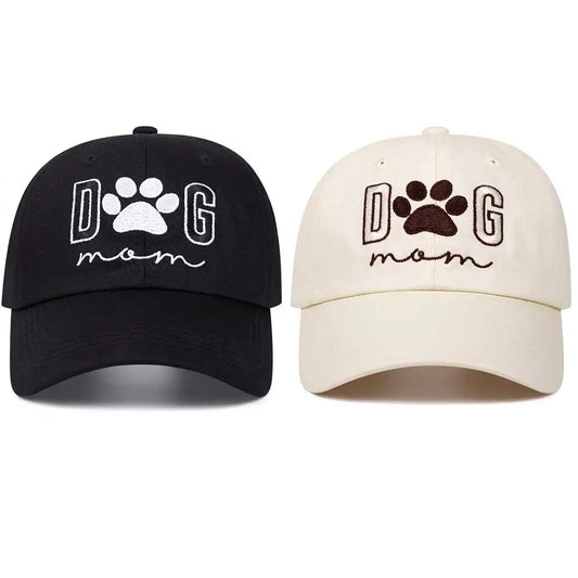 Dog Mom Retro Washed Letter Embroidered Baseball Cap