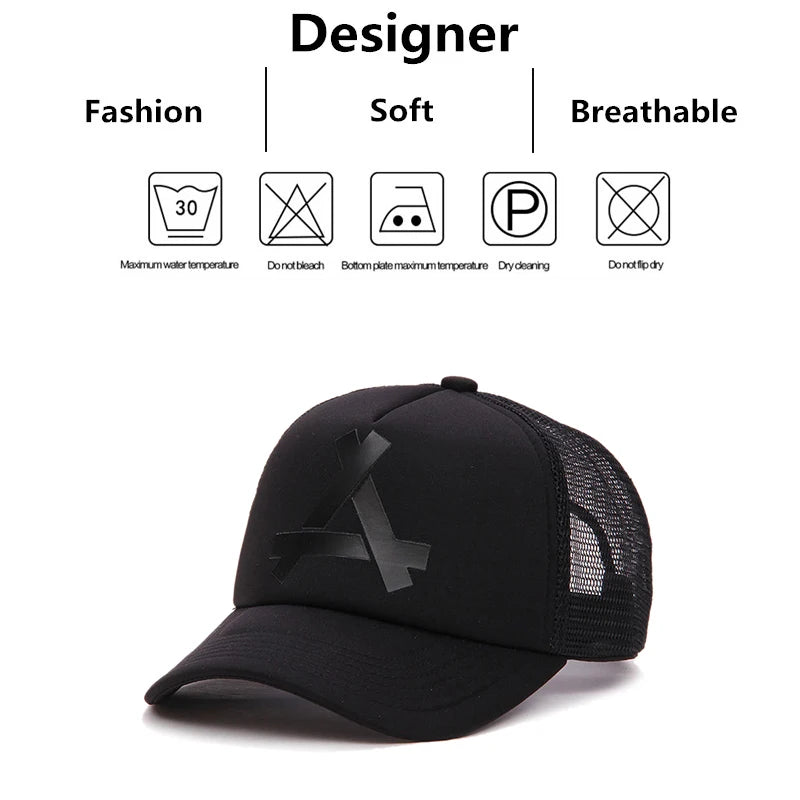 Unisex A- Letter Printing Baseball Caps Hip Hop Cap