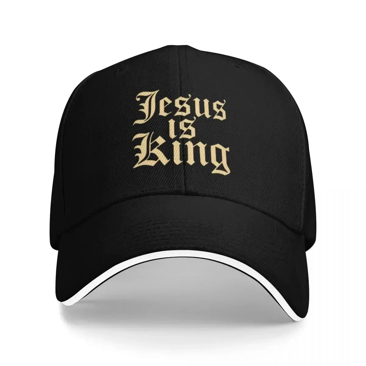 New Gothic Street Punk Golden Jesus Is King Pool Party Baseball Caps