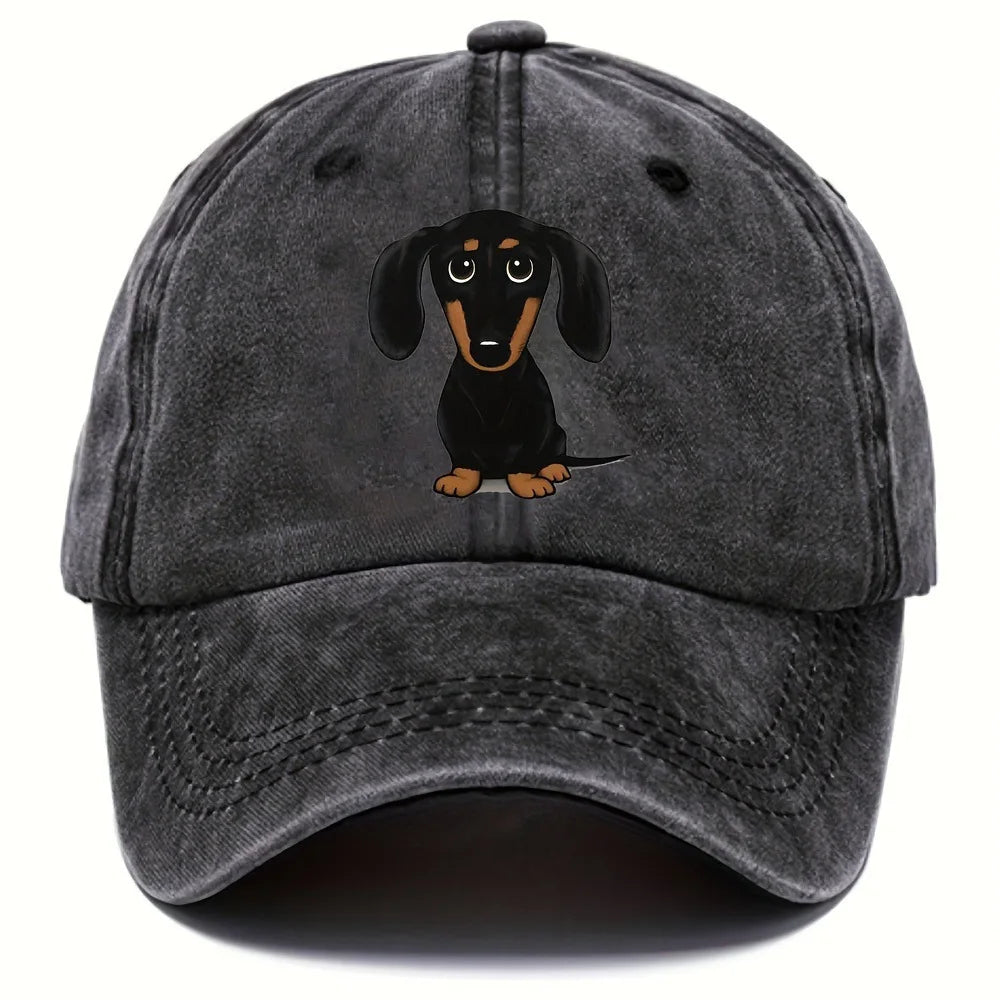 Unisex Dog Embroidery Baseball Cap