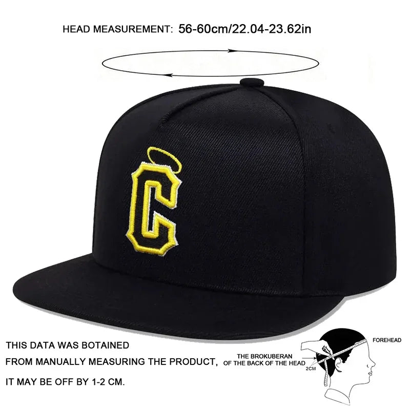 Unisex Angel Halo Embroidery Letter C Hip-hop Hats Snapback Caps