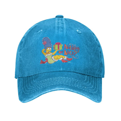 The S-simpson Christmas Marge Naughty Or Nice Sun Baseball Cap