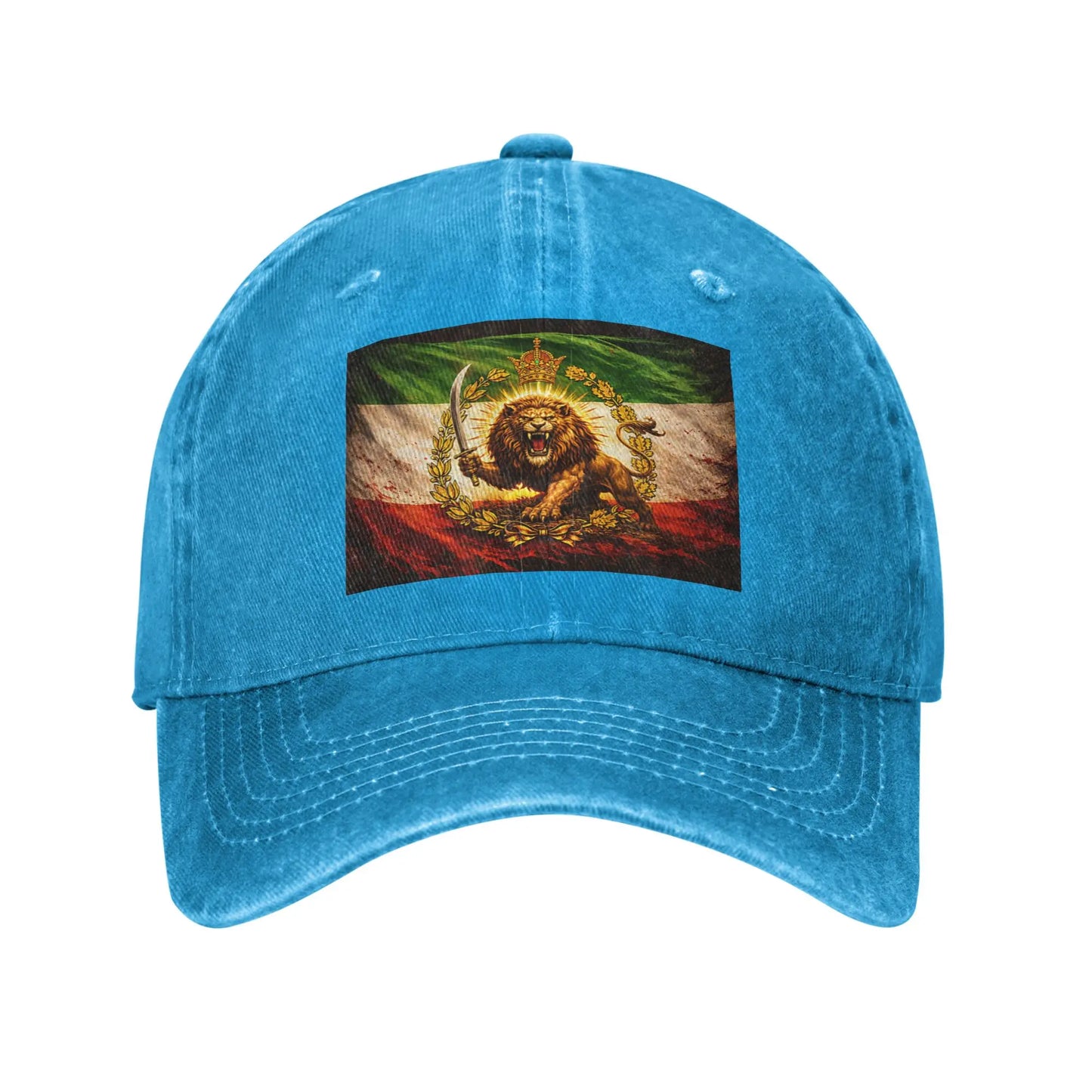 Persian Kingdom Flag Iran Lion Sun Baseball Cap