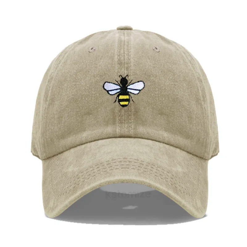 Honeybee Embroidered Baseball Cap For Women Men