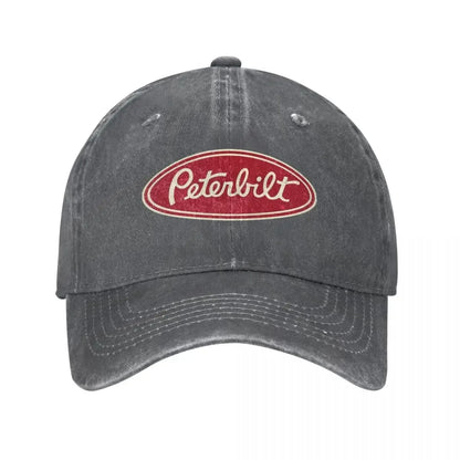 Peterbilt Truck Car Racing Vintage Baseball Cap Vintage Distressed Denim