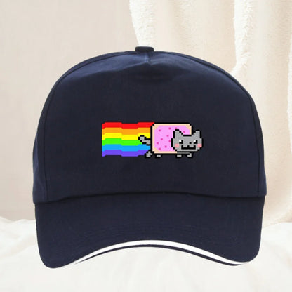 Nyan Cat Funny Meme Unisex Pattern Print Baseball Cap