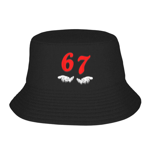 Funny Six Seven 67 Meme Bucket Hat