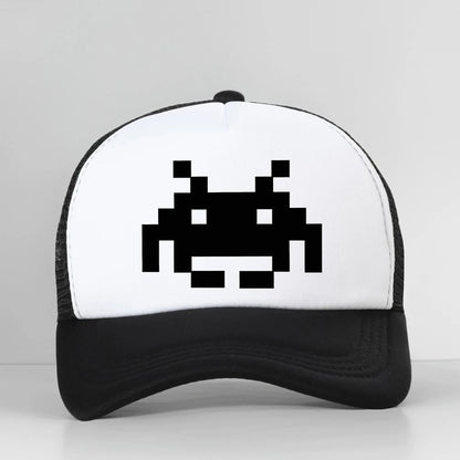 Don't Invade My Space Newest Space Invaders Arcade Mesh Breathable Baseball Cap