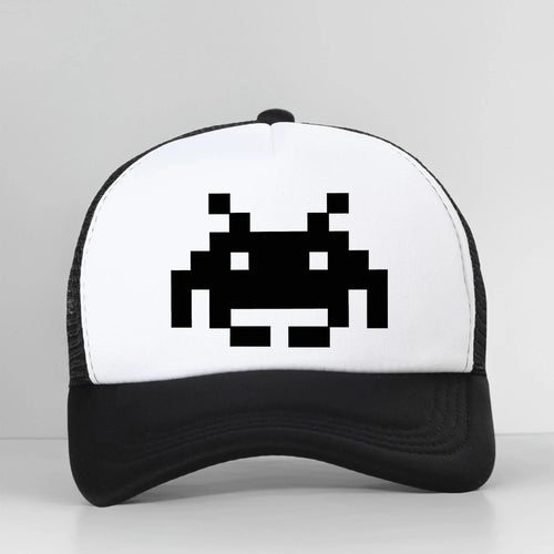 Don't Invade My Space Newest Space Invaders Arcade Mesh Breathable Baseball Cap