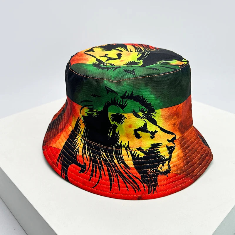 Personal Print Lion Graffiti Bucket Hats