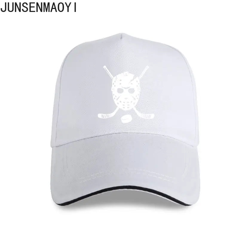 Goalie Mask and Hockey Sticks Baseball Cap