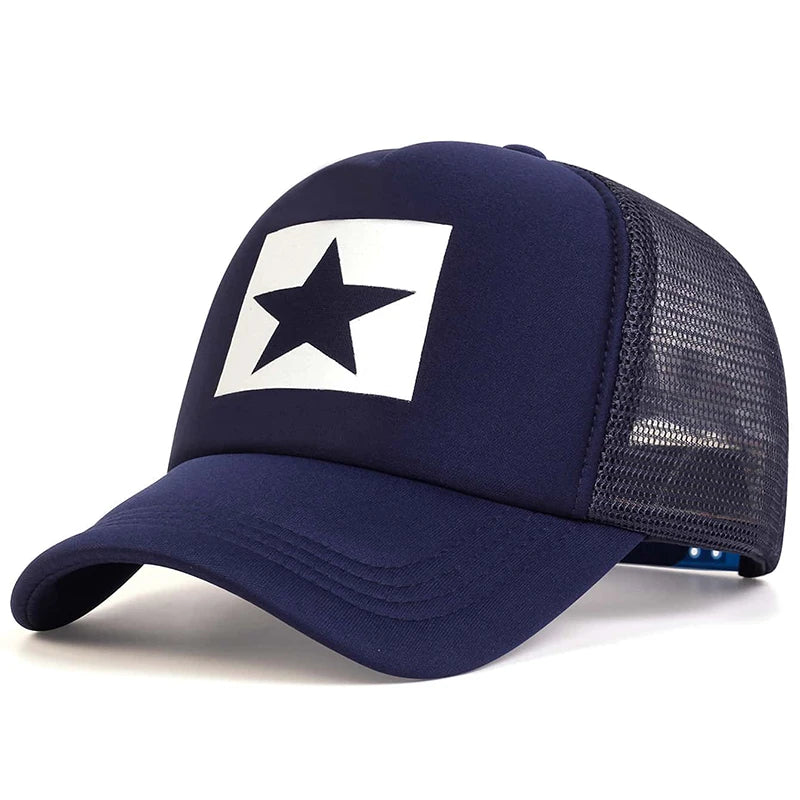 Five-Pointed Star Printed Baseball Caps