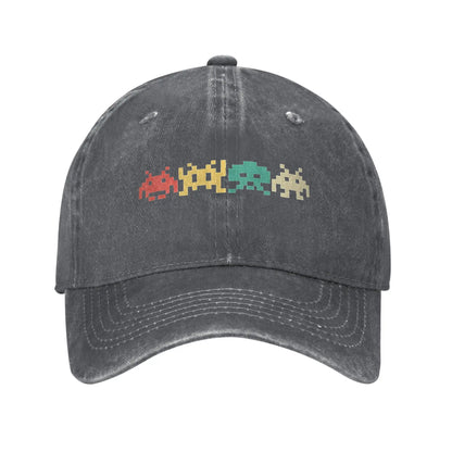 Fashion 80s Video Game Space Invaders Arcade Baseball Cap
