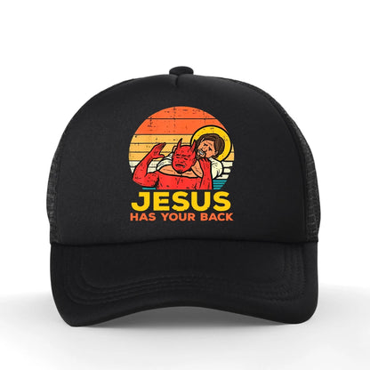 Jesus Has Your Back Jiu Jitsu Retro Christian Baseball Cap