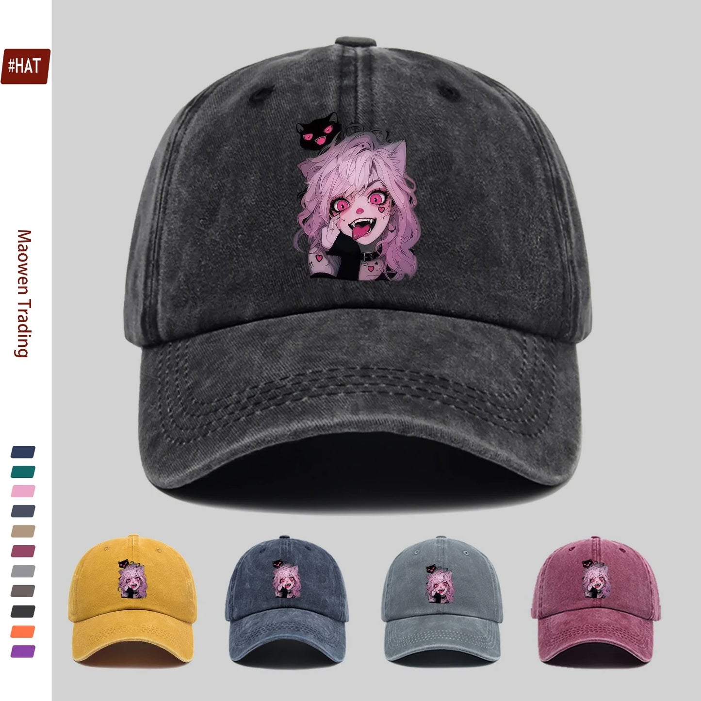 Anime Little Demon Cute Printed Pattern Baseball Cap