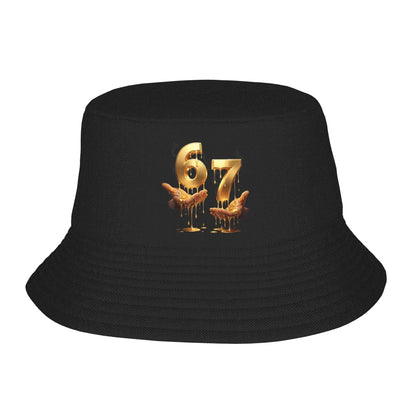 Happy 67 Valentine‘s Day Leopard Plaid Six Seven Bucket Hat