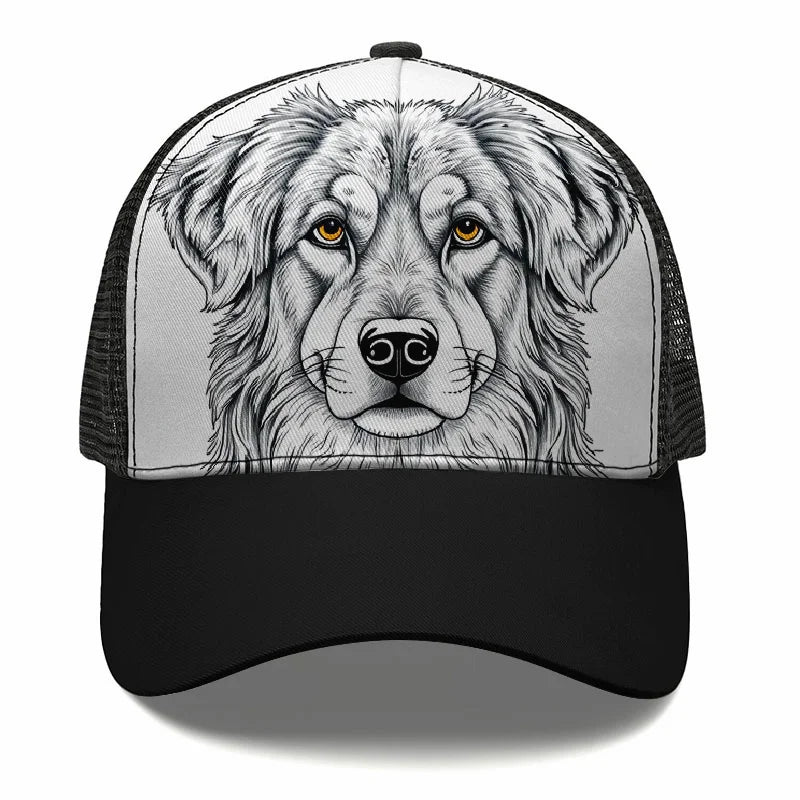Atlas Mountain Dog Aidi Custom Flat Brim Cap Sun Hat Baseball Hat