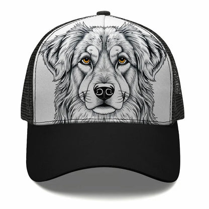 Atlas Mountain Dog Aidi Custom Flat Brim Cap Sun Hat Baseball Hat