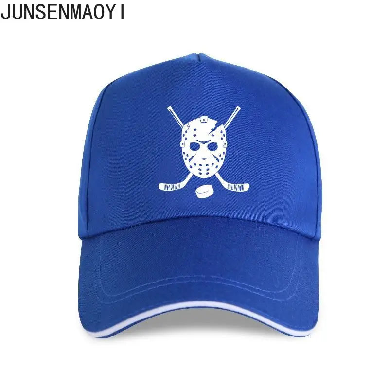 Goalie Mask and Hockey Sticks Baseball Cap