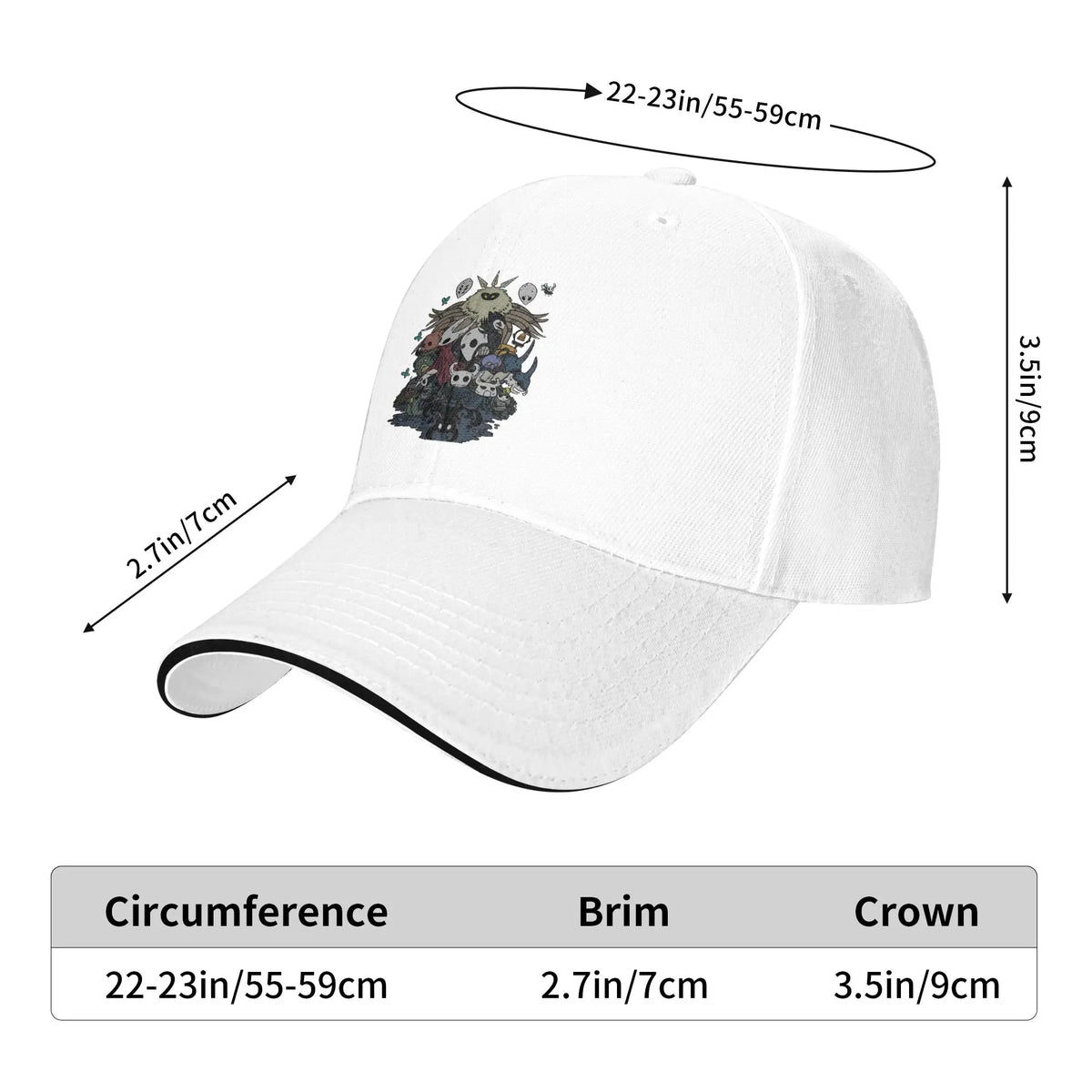 Hollow Knight Party Baseball Cap Hip Hop Game Ghost Skull