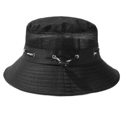 Summer Men Breathable Fisherman Bucket Hats Wide Brim Male Cap