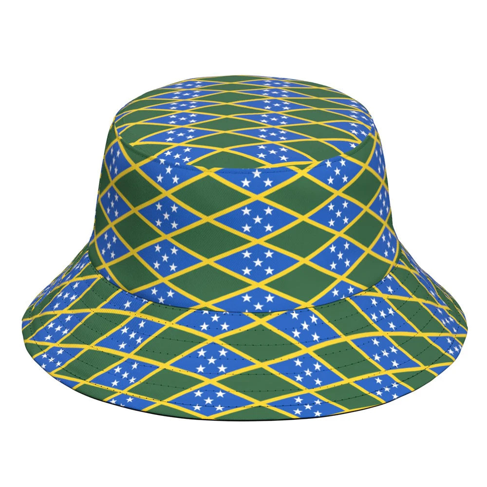 Solomon Island Fisherman Hats Free Custom Made Name Number Team Logo Bucket Cap