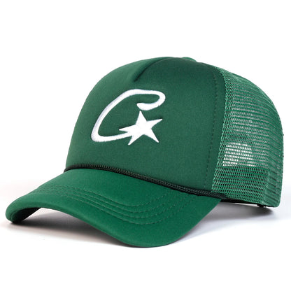 Unisex C Letter Pentagram Embroidery Baseball Caps