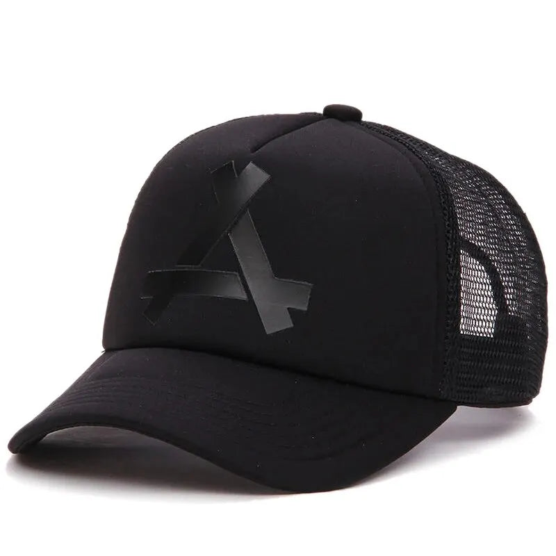Unisex A- Letter Printing Baseball Net Caps Hip Hop Cap