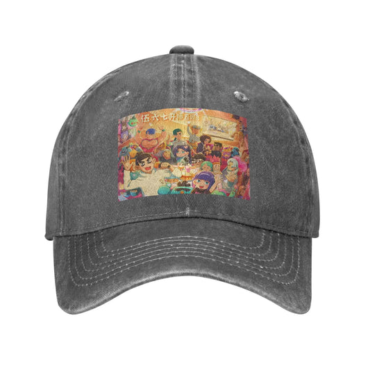 Scissor Seven Action Manga Cartoon Washed Denim Cap Casual Baseball Caps