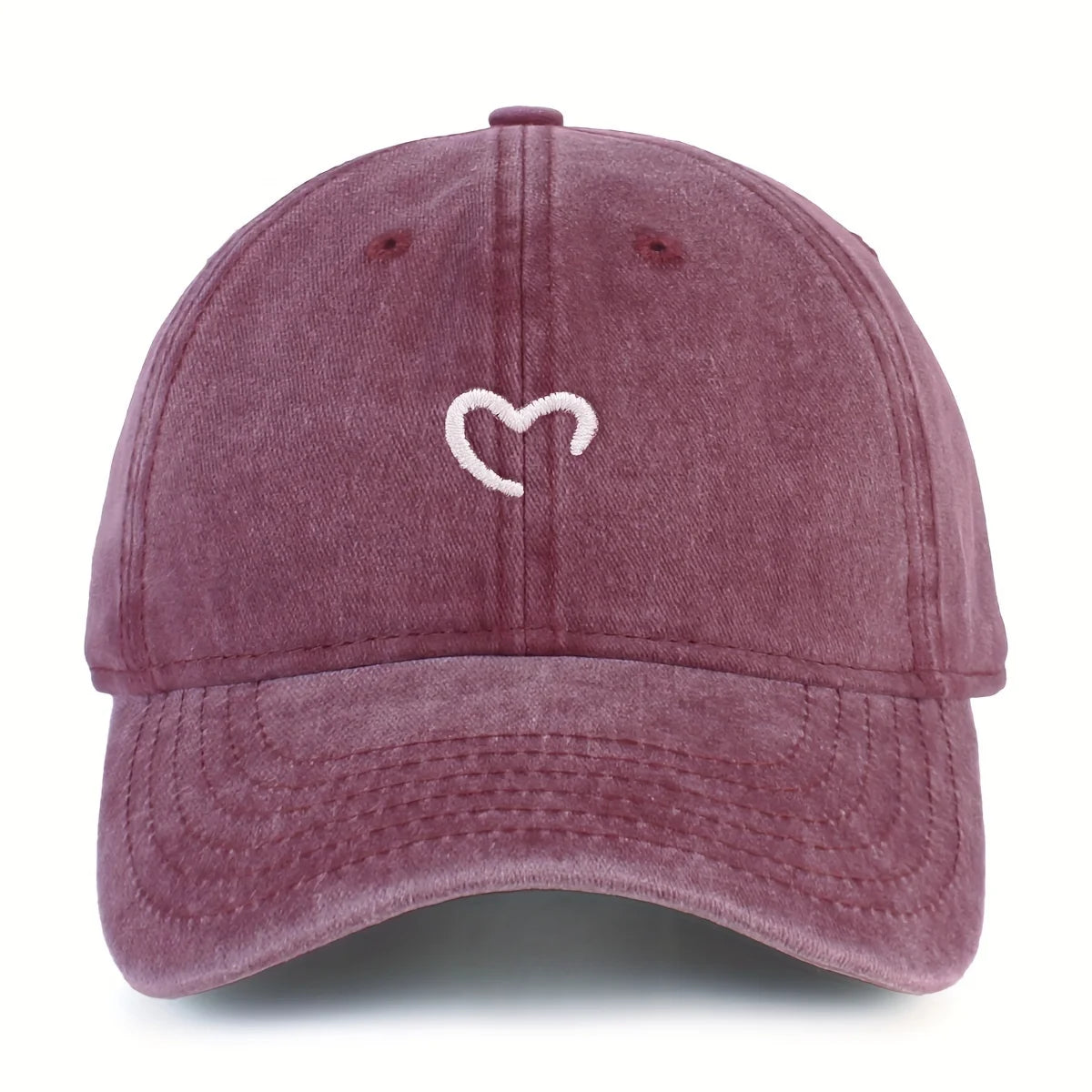 Women's Heart-Shaped Embroidered Baseball Cap