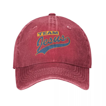 New Christian Team Jesus Denim Baseball Caps Snapback Sun Hat Women Men