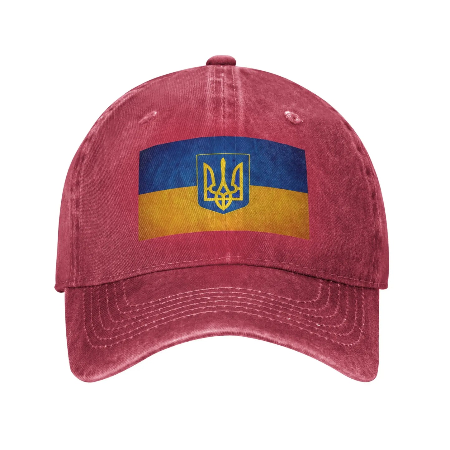 Ukraine Flag Washed Baseball Cap