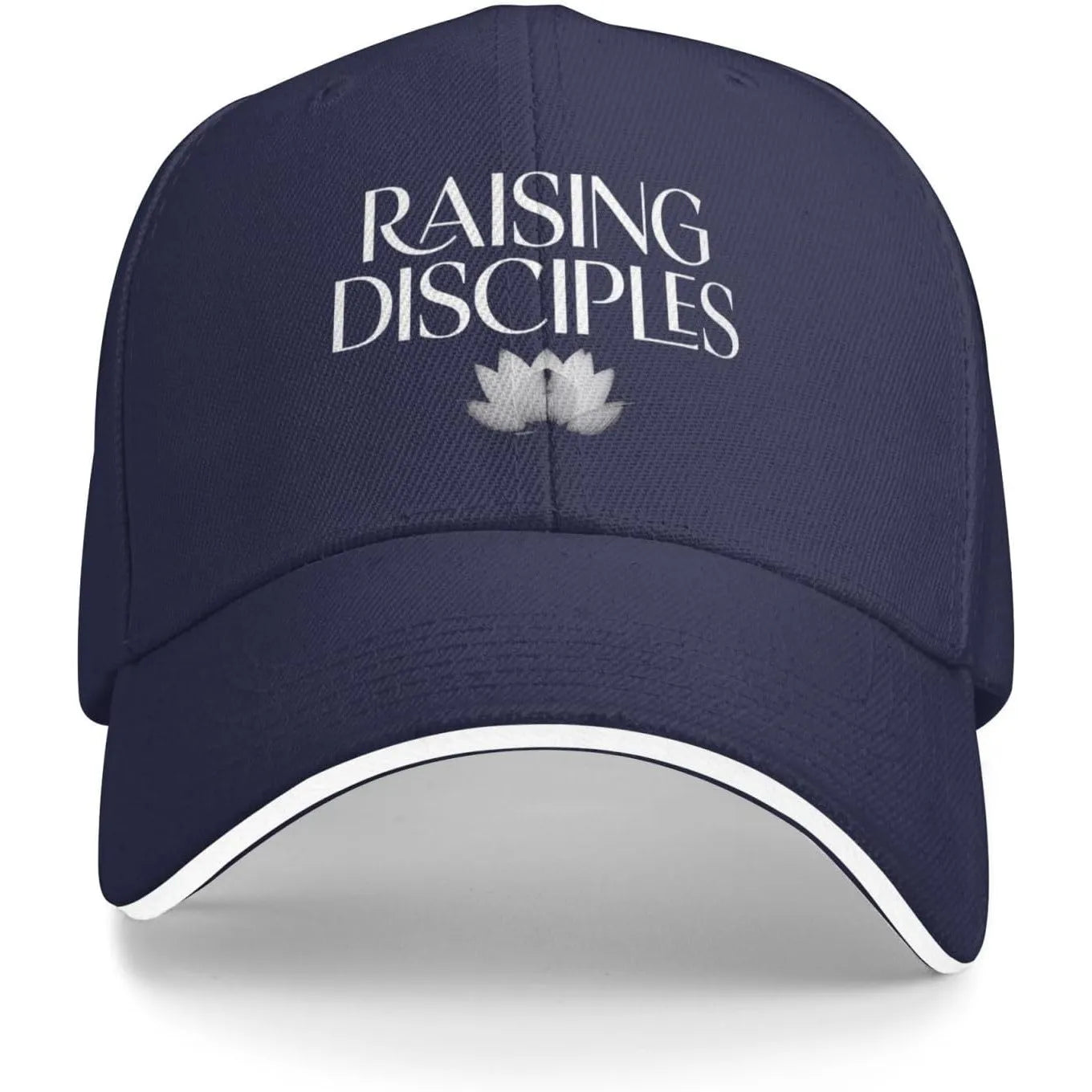 Raising Disciples Lotus Baseball Cap Polyester Casual Unisex Adjustable Sports Hat