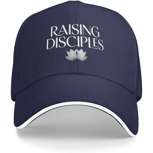 Raising Disciples Lotus Baseball Cap Polyester Casual Unisex Adjustable Sports Hat