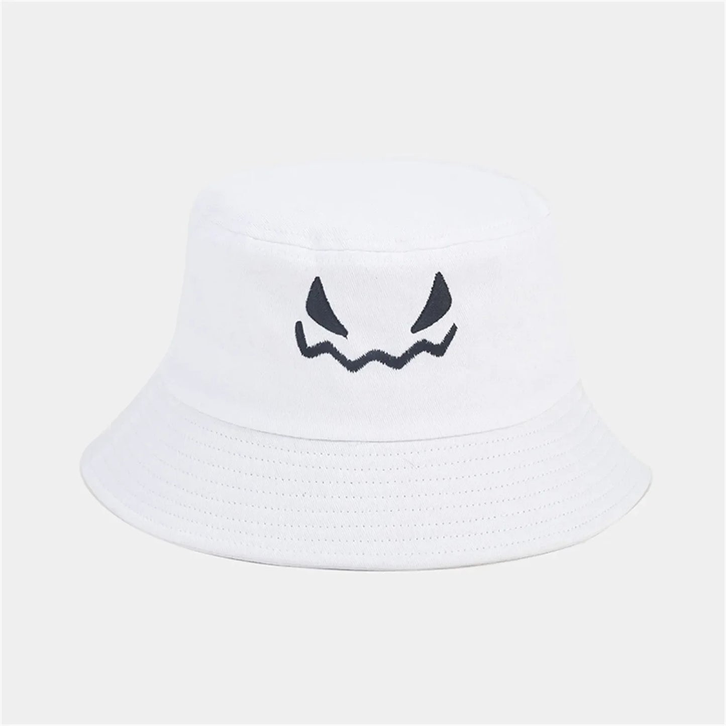 Halloween Pumpkin Embroidery Bucket Hat Double Sides